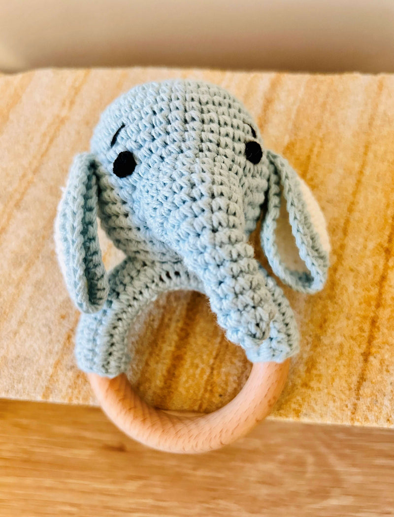 Crotchet Elephant Baby Rattle - Hamper My Style