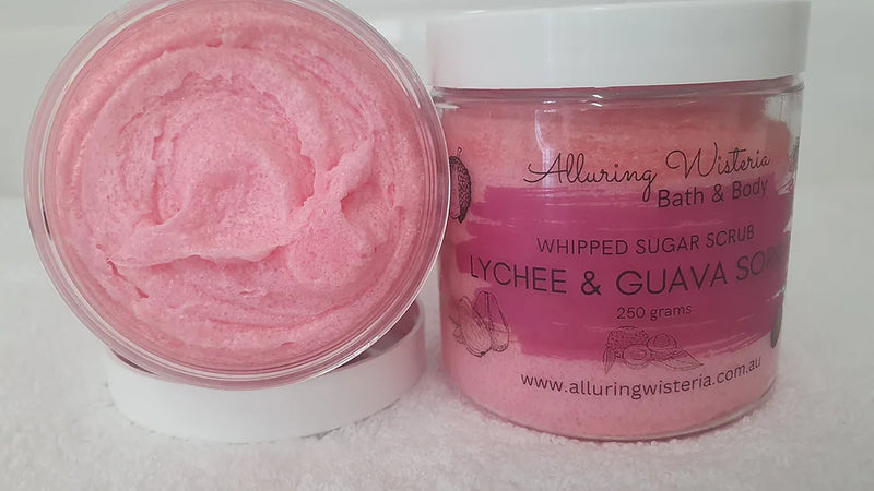 Lychee & Guava Sorbet Whipped Sugar Scrub