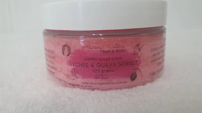 Lychee & Guava Sorbet Whipped Sugar Scrub