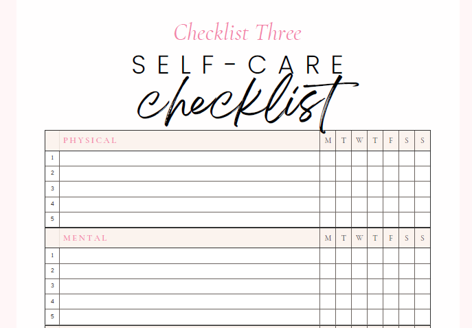 Hamper My Style Digital Self Care Checklist (Digital) - Hamper My Style