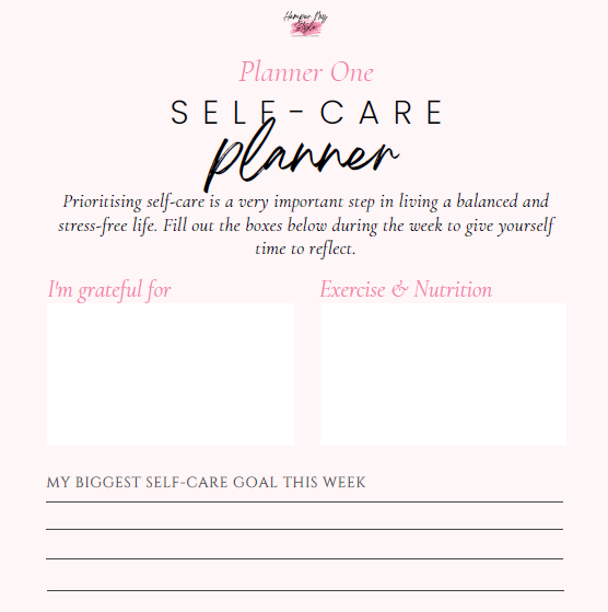 Hamper My Style Self Care Planner (Digital) - Hamper My Style
