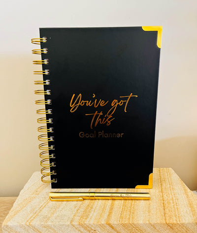 Goal Setting Journal - You’ve Got This - with Gold Metal Pen - Hamper My Style