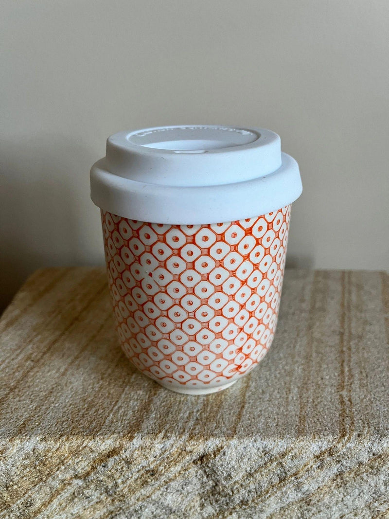 Hand Printed Ceramic Takeaway Mugs 280ml - Hamper My Style